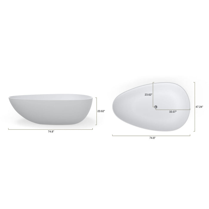 Badeloft BW-01-XXL Freestanding Bathtub