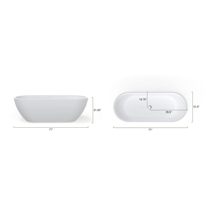 Badeloft BW-02-XL Freestanding Bathtub