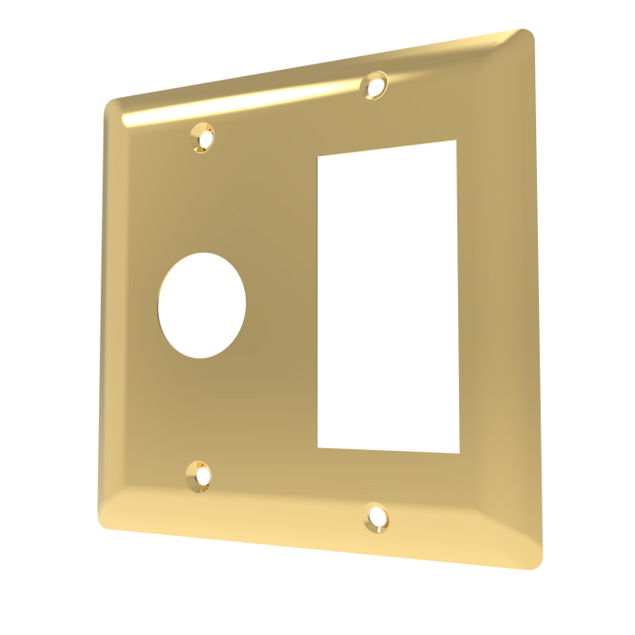 Amba AJ-DGP Double Gang Plate for Jeeves, Radiant, Cape Collection