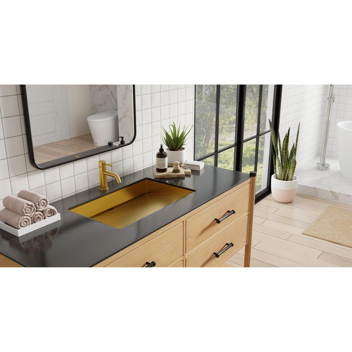 Badeloft ES-UB-04-L Brushed Stainless Steel Undermount Ramp Sink