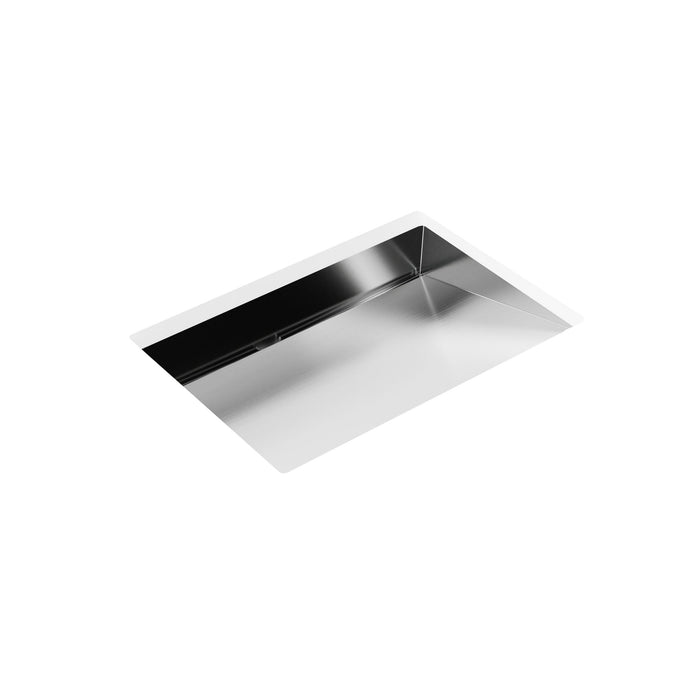 Badeloft ES-UB-04-L Brushed Stainless Steel Undermount Ramp Sink