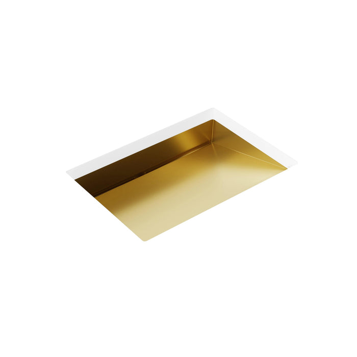 Badeloft ES-UB-04-L Brushed Stainless Steel Undermount Ramp Sink