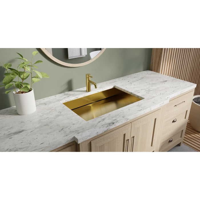 Badeloft ES-UB-04-L Brushed Stainless Steel Undermount Ramp Sink