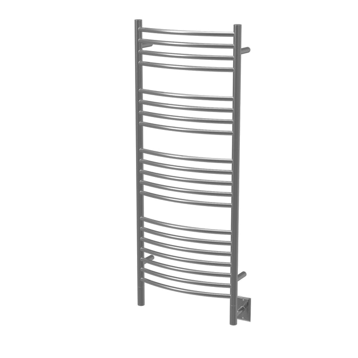 Amba DC24 Jeeves Curved 24" Wide 20 Bar Hardwired Towel Warmer In Brushed