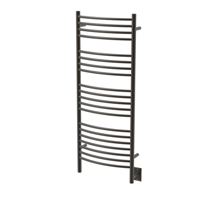 Amba DC24 Jeeves Curved 24" Wide 20 Bar Hardwired Towel Warmer In Brushed