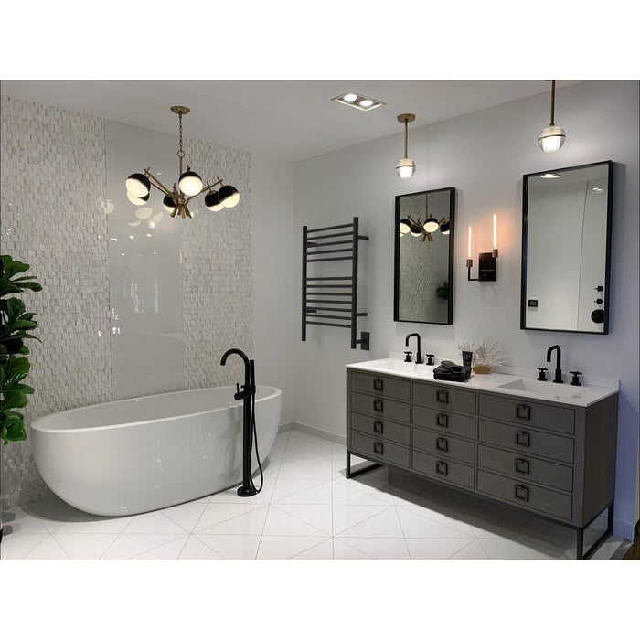 Amba EC Jeeves Model E Straight 12" Wide 12 Bar Hardwired Towel Warmer