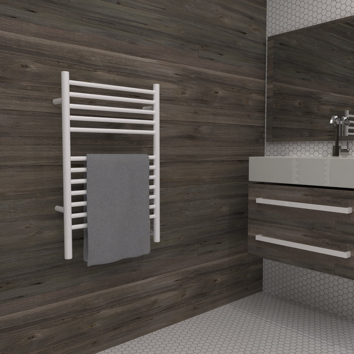 Amba EC Jeeves Model E Straight 12" Wide 12 Bar Hardwired Towel Warmer