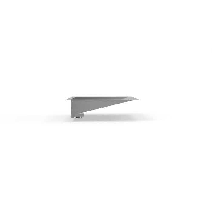 Badeloft ES-UB-04-L Brushed Stainless Steel Undermount Ramp Sink