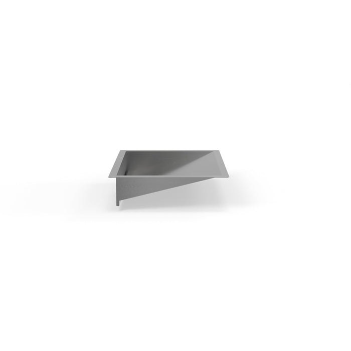 Badeloft ES-UB-04-L Brushed Stainless Steel Undermount Ramp Sink