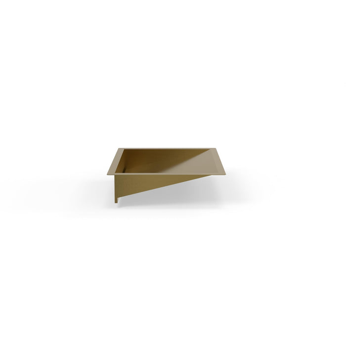 Badeloft ES-UB-04-L Brushed Stainless Steel Undermount Ramp Sink