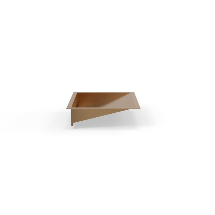 Badeloft ES-UB-04-L Brushed Stainless Steel Undermount Ramp Sink