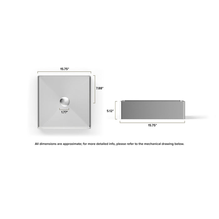 Badeloft ES-WB-400 Brushed Stainless Steel Sink
