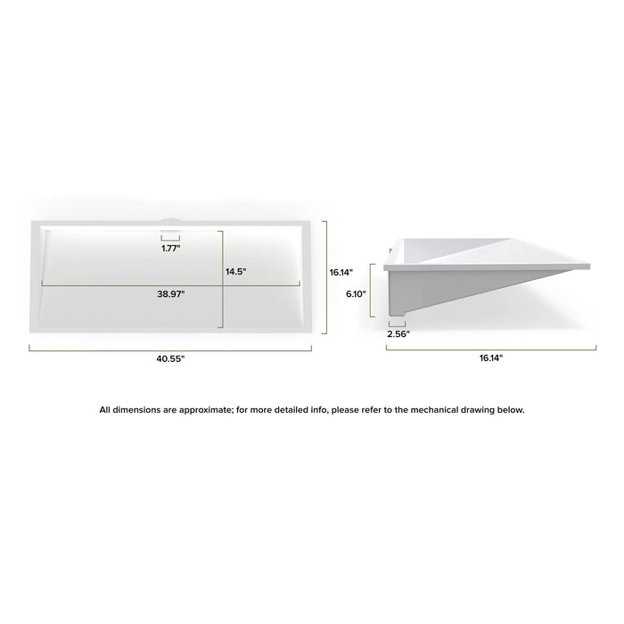 Badeloft UB-04-40 Undermount Ramp Sink