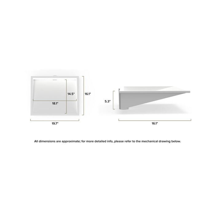 Badeloft UB-04-M Undermount Ramp Sink