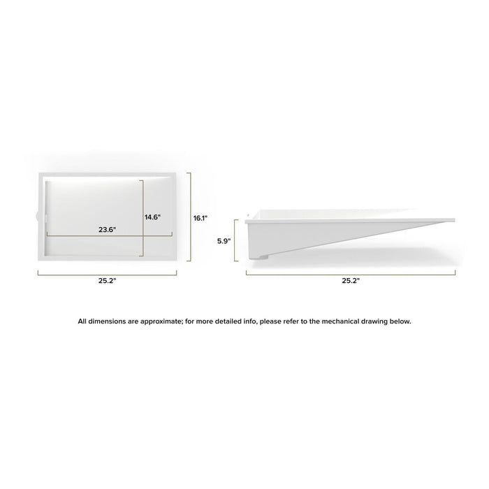 Badeloft UB-04-RL Undermount Ramp Sink