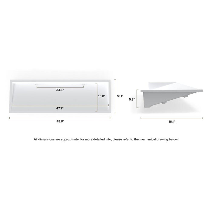 Badeloft UB-04-XL Undermount Ramp Sink