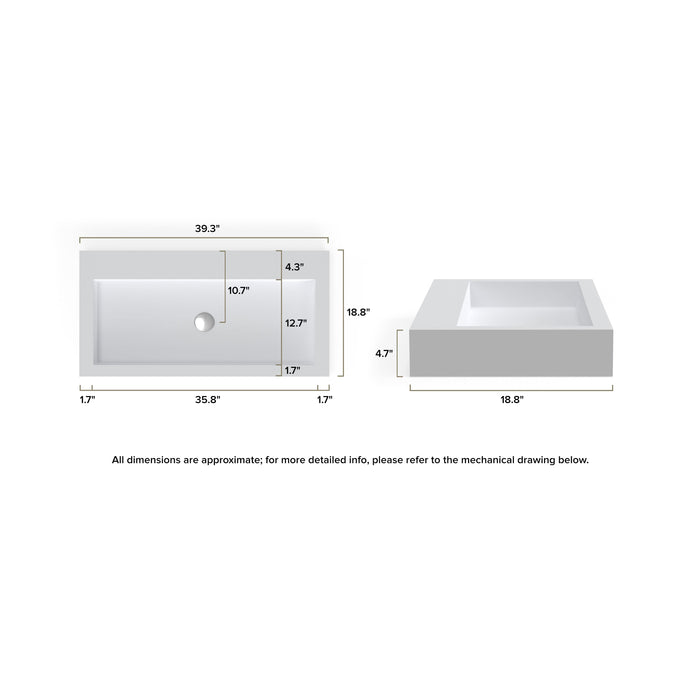 Badeloft WB-05-XL Countertop Sink