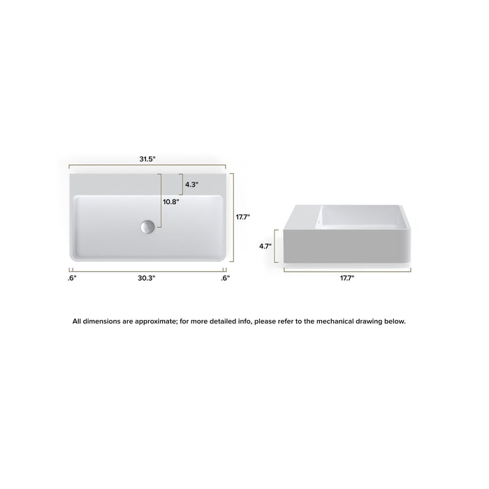 Badeloft WT-01-L Wall Mounted Sink