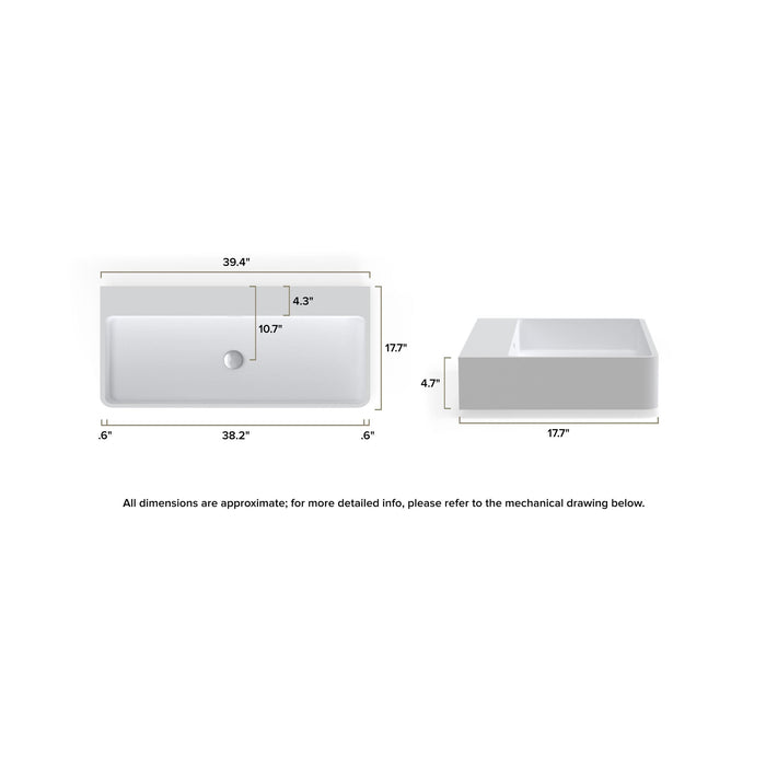 Badeloft WT-01-XL Wall Mounted Sink