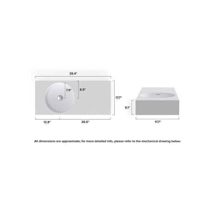 Badeloft WT-02-A Wall Mounted Sink