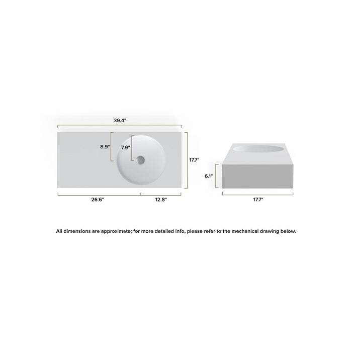 Badeloft WT-02-B Wall Mounted Sink