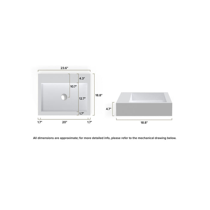 Badeloft WT-06-M Wall Mounted Sink