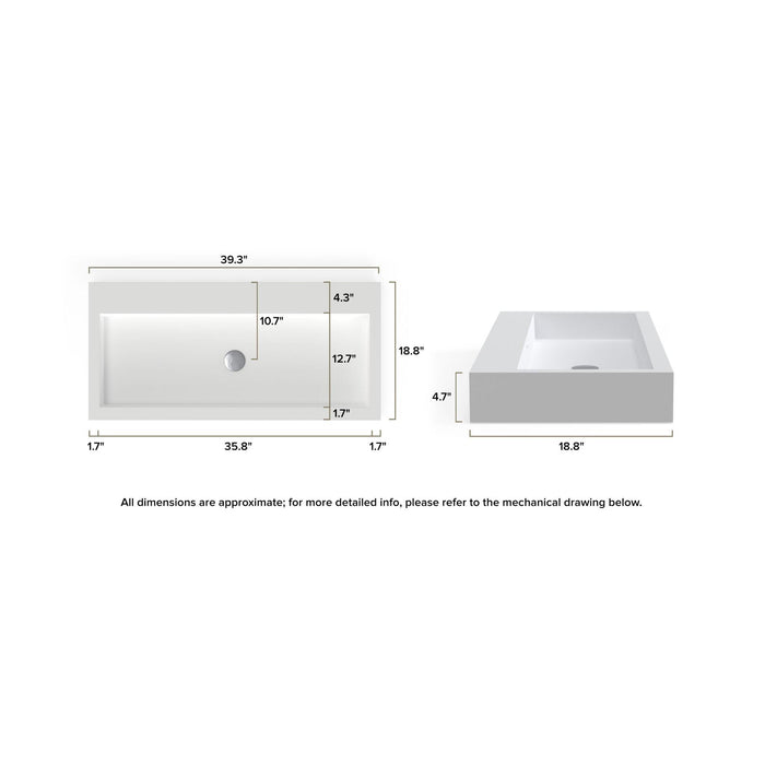 Badeloft WT-06-XL Wall Mounted Sink