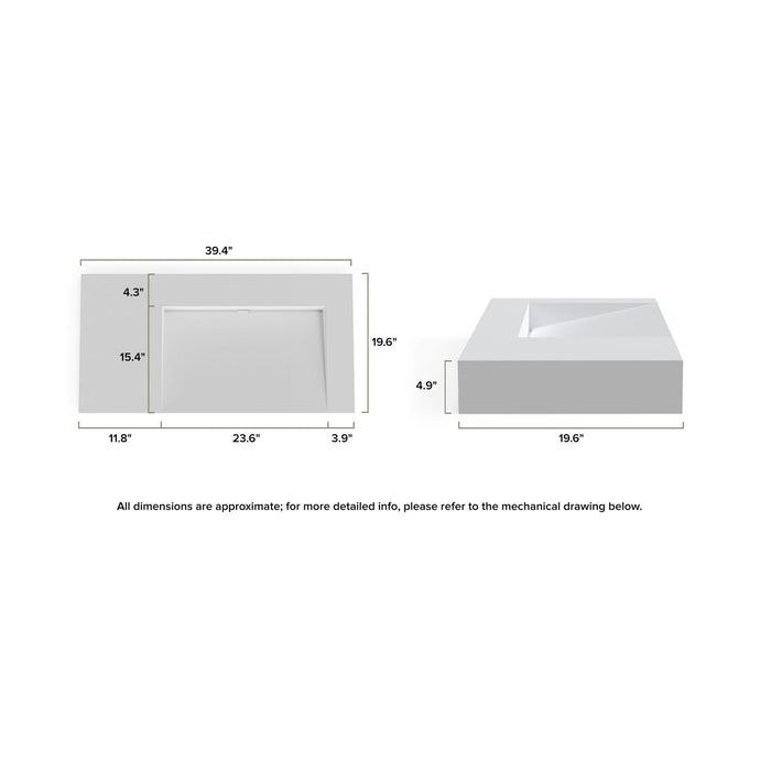Badeloft WT-04-B Wall Mounted Sink