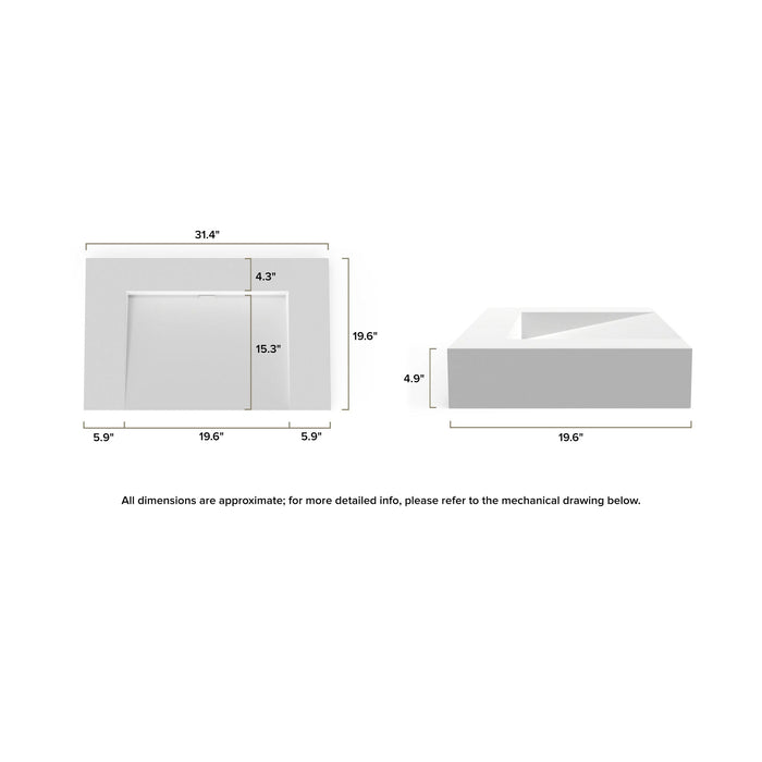 Badeloft WT-04-D Wall Mounted Sink